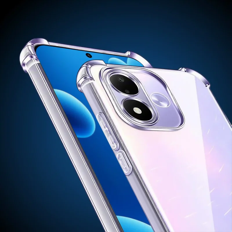 Przezroczyste etui Anti-Shock z czterema wzmocnionymi narożnikami i osłoną aparatów do Xiaomi Redmi Note 17 4G | 5G