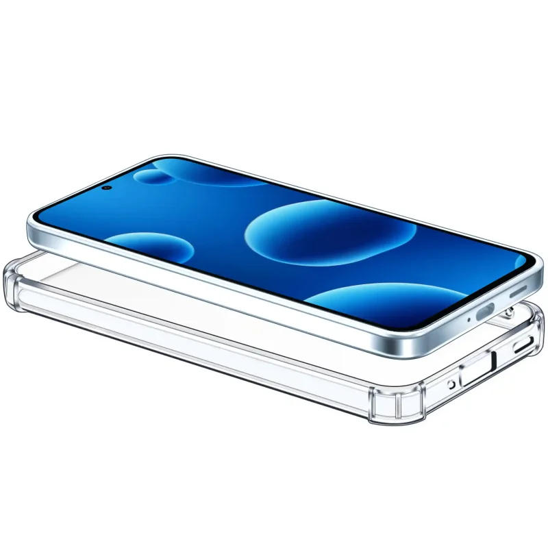 Elastyczne przezroczyste etui Anti-Shock do Xiaomi Redmi Note 17 Pro 5G z wzmocnionymi narożnikami i wycięciami na złącza