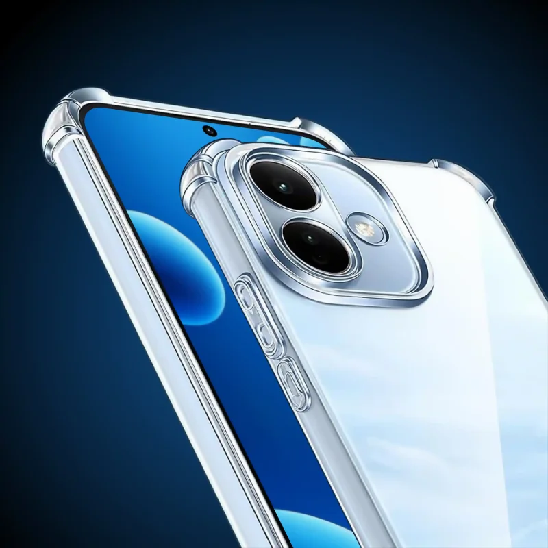 Przezroczyste etui Anti-Shock z czterema wzmocnionymi narożnikami i osłoną aparatów do Xiaomi Redmi Note 17 Pro 5G