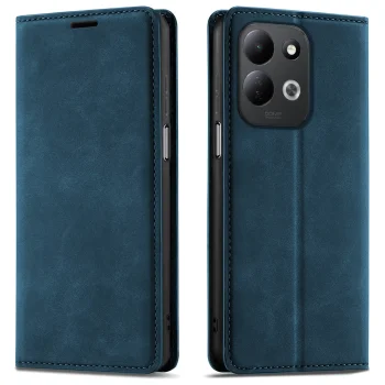 Etui do Xiaomi Redmi 17 4G | 5G z klapką skórzane Velvet granatowe