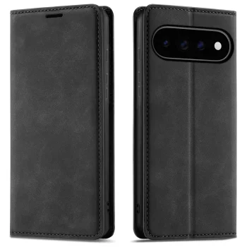 Etui do Google Pixel 11 Pro XL z klapką skórzane Velvet czarne ze szkłem