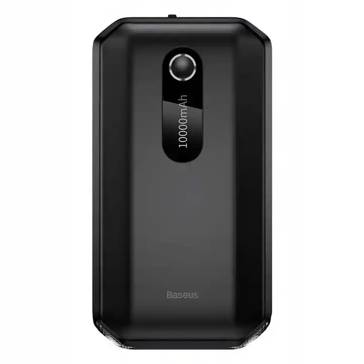Czarny powerbank rozrusznik samochodowy Baseus Super Energy Air 10000 mAh widok z przodu