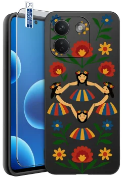 Etui do Xiaomi Redmi Note 17 Pro Max 5G różne wzory ludowe ze szkłem