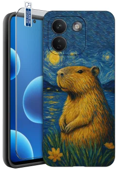 Etui do Xiaomi Redmi Note 17 Pro Max 5G różne wzory z kapibarą ze szkłem