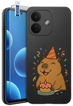 Etui do Xiaomi Redmi Note 17 Pro 5G różne wzory z kapibarą ze szkłem