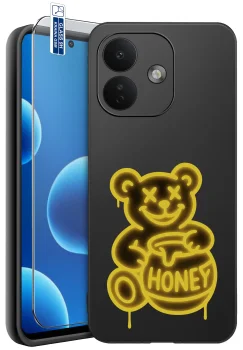 Etui do Xiaomi Redmi Note 17 Pro 5G różne wzory z misiem ze szkłem