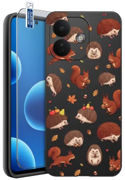 Etui do Xiaomi Redmi Note 17 Pro 5G różne wzory jesienne ze szkłem