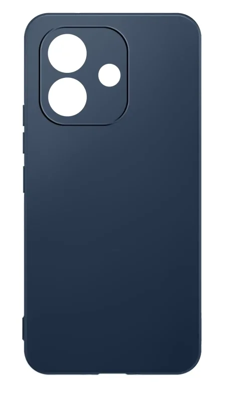 Matowe granatowe etui do Xiaomi Redmi Note 17 4G | 5G, widok plecków z trzema otworami w osłonie wyspy aparatów