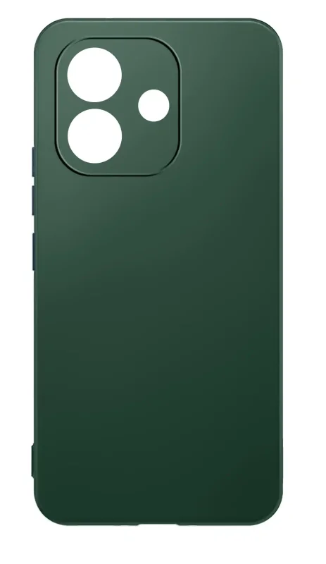 Matowe zielone etui do Xiaomi Redmi Note 17 4G | 5G, widok plecków z trzema otworami w osłonie wyspy aparatów