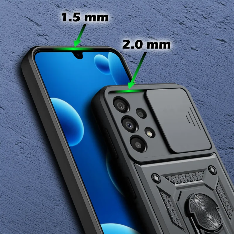 Etui pancerne do Samsung Galaxy A33 5G z podwyższonym rantem przy ekranie i osłonie aparatu