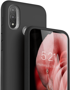 Etui silikonowe do Motorola Moto E20 czarne + szkło