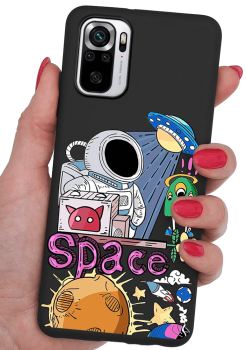 Etui malowane do Xiaomi Redmi Note 10 / 10s wzór kolorowy + szkło