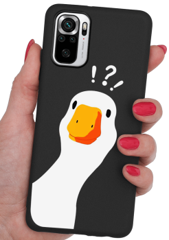 Etui malowane do Xiaomi Redmi Note 10 / 10s wzór gęś + szkło