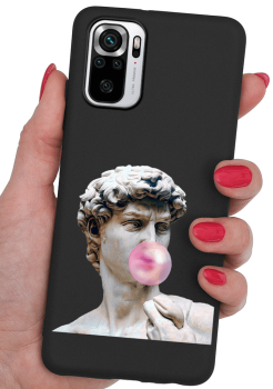 Etui malowane do Xiaomi Redmi Note 10 / 10s wzór posąg + szkło