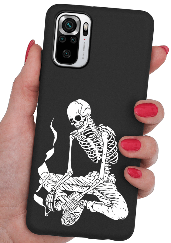 etui malowane do xiaomi redmi note 10 10s szkielet + szkło