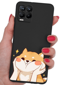 Etui malowane do Realme 8 / 8 Pro wzór kot + szkło 
