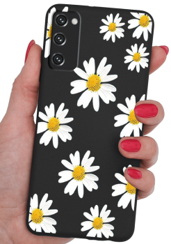 Etui malowane do Samsung Galaxy S20 fe wzór kwiatki + szkło