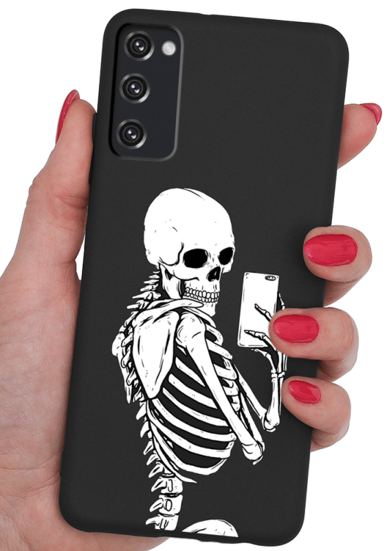 etui malowane do samsung galaxy s20 fe wzór szkielet + szkło