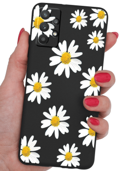 Etui malowane do Samsung Galaxy A32 4G wzór kwiatki + szkło