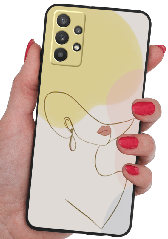 etui malowane do samsung galaxy a32 4g wzór kobieta + szkło