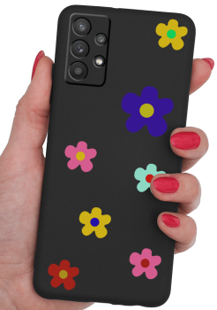 Etui malowane do Samsung Galaxy A32 4G wzór kwiatki + szkło