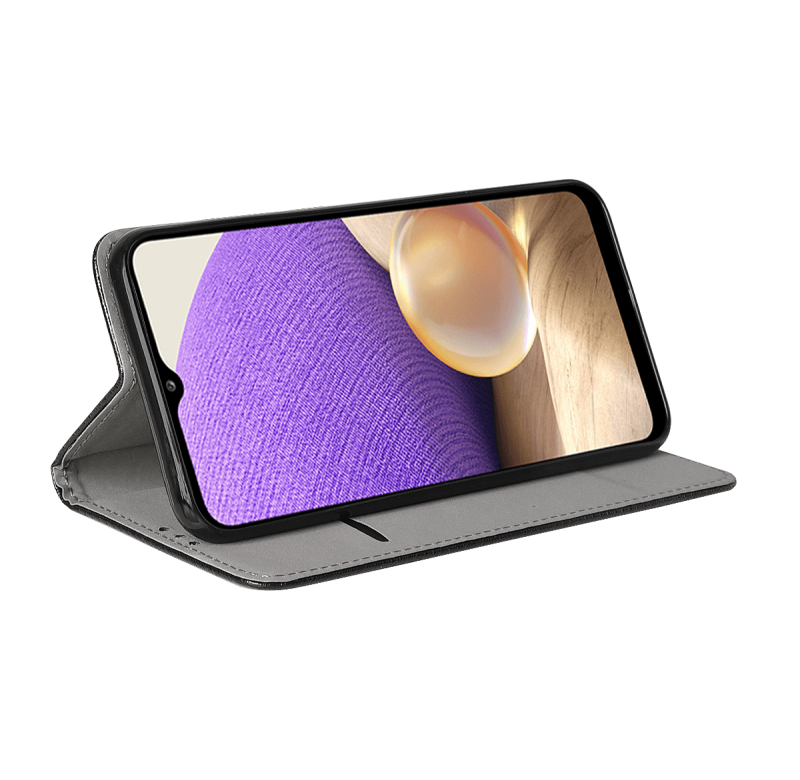 pokrowiec zamykany do samsung galaxy a33 5g czarny + szkło