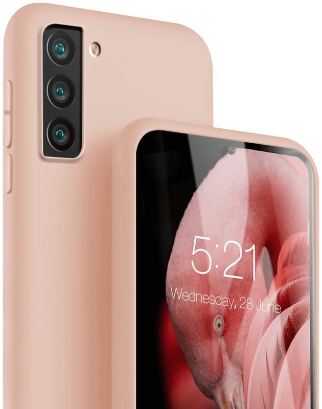 etui silikonowe do samsung galaxy s22 plus cielisty róż + szkło