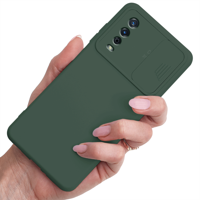 etui silikonowe do vivo y11s y20s zielone + szkło