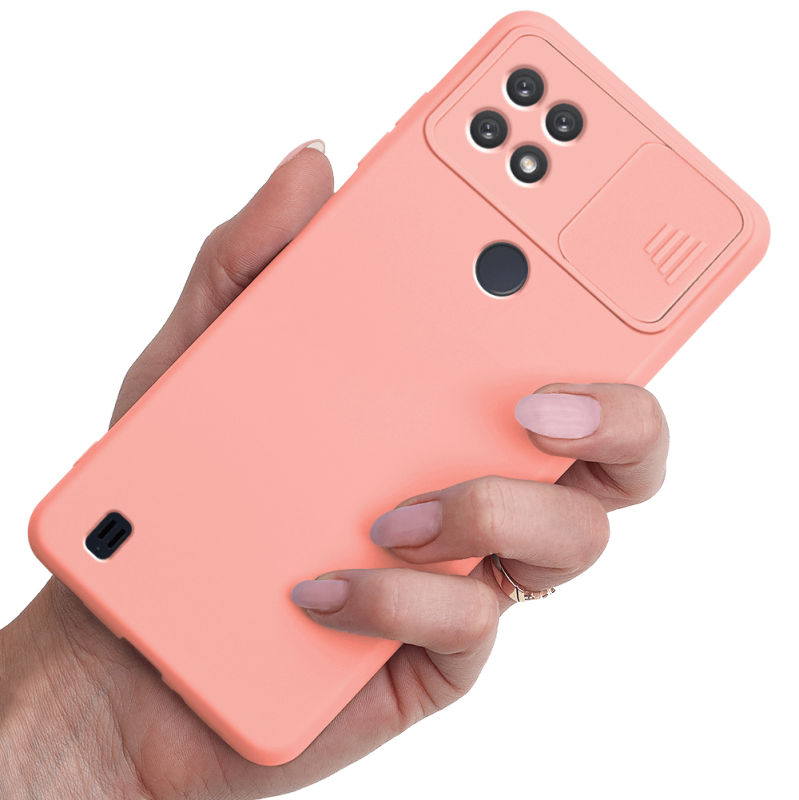 etui do realme c21 różowe + szkło
