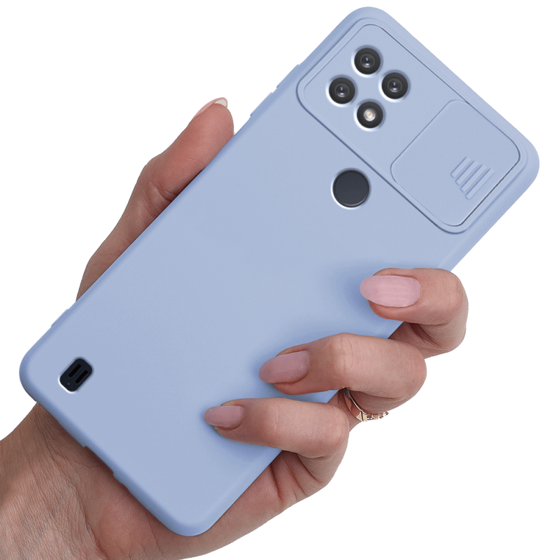 etui do realme c21 niebieskie + szkło
