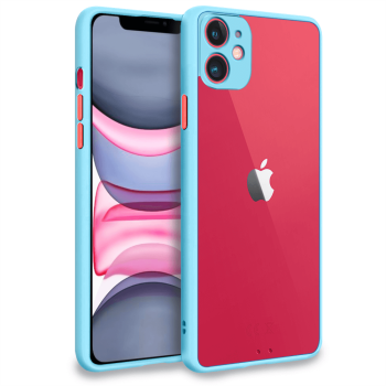 Etui mleczne do Iphone 11 niebieskie + szkło 