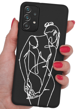 Etui malowane do Samsung Galaxy A53 5g wzór kobiecy + szkło  