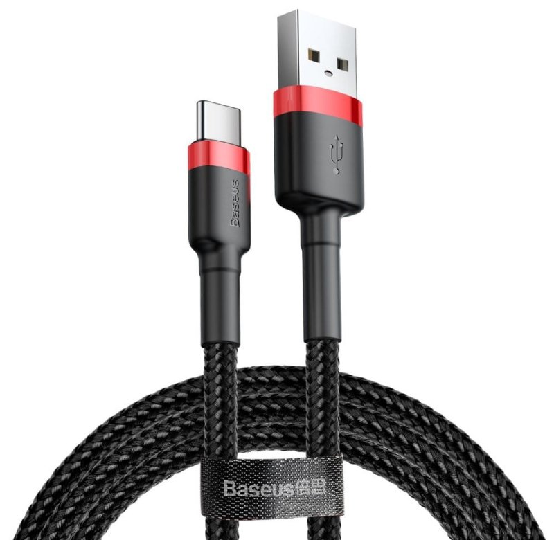 Kabel Baseus USB typC 3m czarno-czerwony