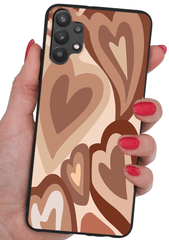 etui nakładka plecki malowane do samsung galaxy a13 4g wzór serca + szkło wzory case