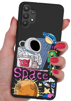 Etui malowane do Samsung Galaxy A13 4G wzór kolorowy + szkło
