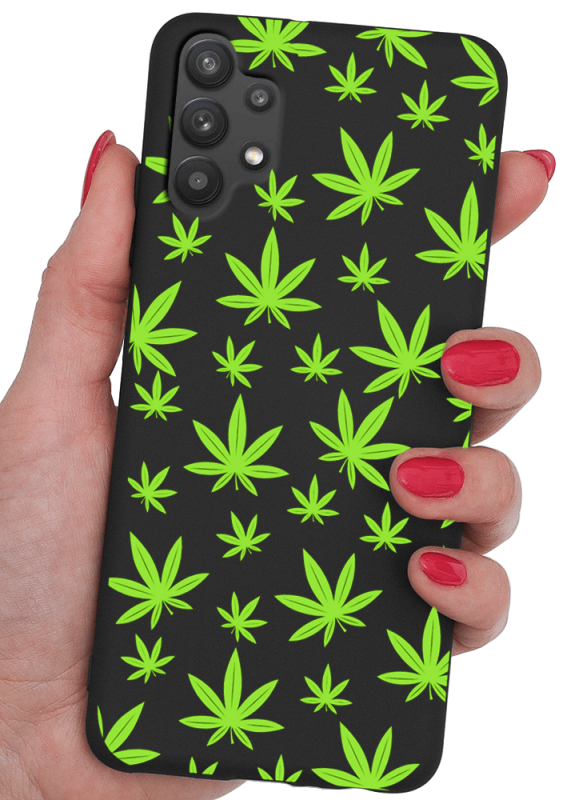 etui nakładka plecki malowane do samsung galaxy a13 4g wzór liście + szkło wzory case