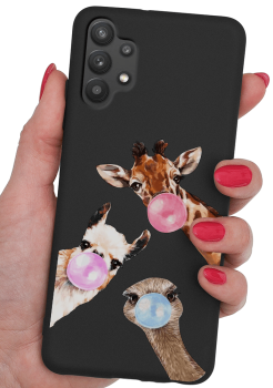 Etui malowane do Samsung Galaxy A13 4G wzór zwierzęta + szkło