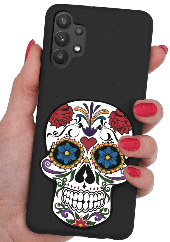 etui nakładka plecki malowane do samsung galaxy a13 4g wzór czaszka + szkło wzory case