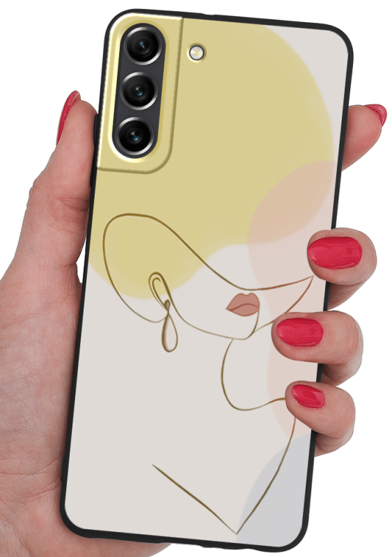 etui malowane do samsung galaxy s21 fe wzór kapelusz kobieta + szkło nakładka na plecki