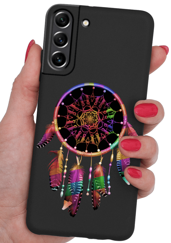 etui malowane do samsung galaxy s21 fe wzór łapacz snów + szkło nakładka na plecki