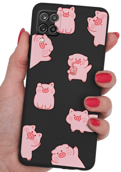 Etui malowane do Samsung Galaxy A12 / M12 wzór zwierzęta + szkło 
