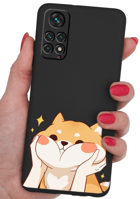 etui malowane nakładka na plecki do xiaomi redmi note 11 11s wzór kot + szkło