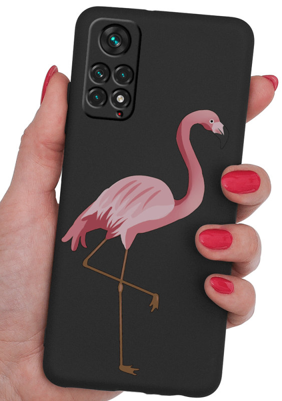 etui malowane nakładka na plecki do xiaomi redmi note 11 11s wzór flaming + szkło