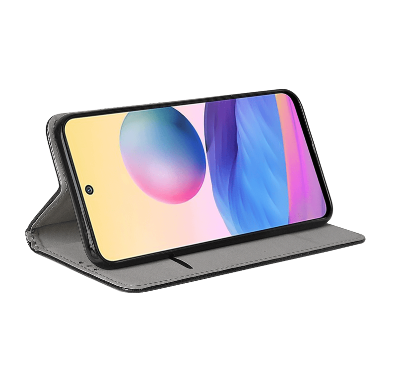 pokrowiec kabura zamykane do Xiaomi Redmi Note 10 5g czarne + szkło