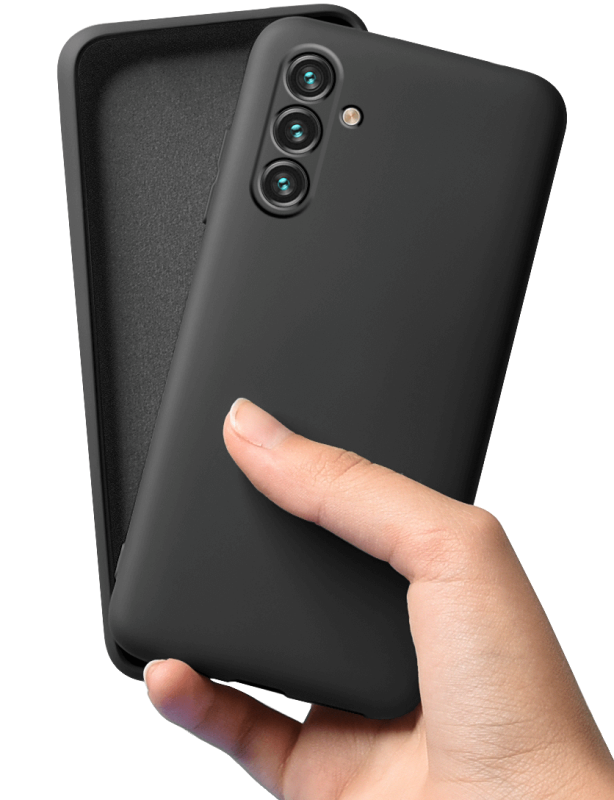 Etui silikonowe do Samsung Galaxy A13 5g czarne + szkło nakładka na plecki case