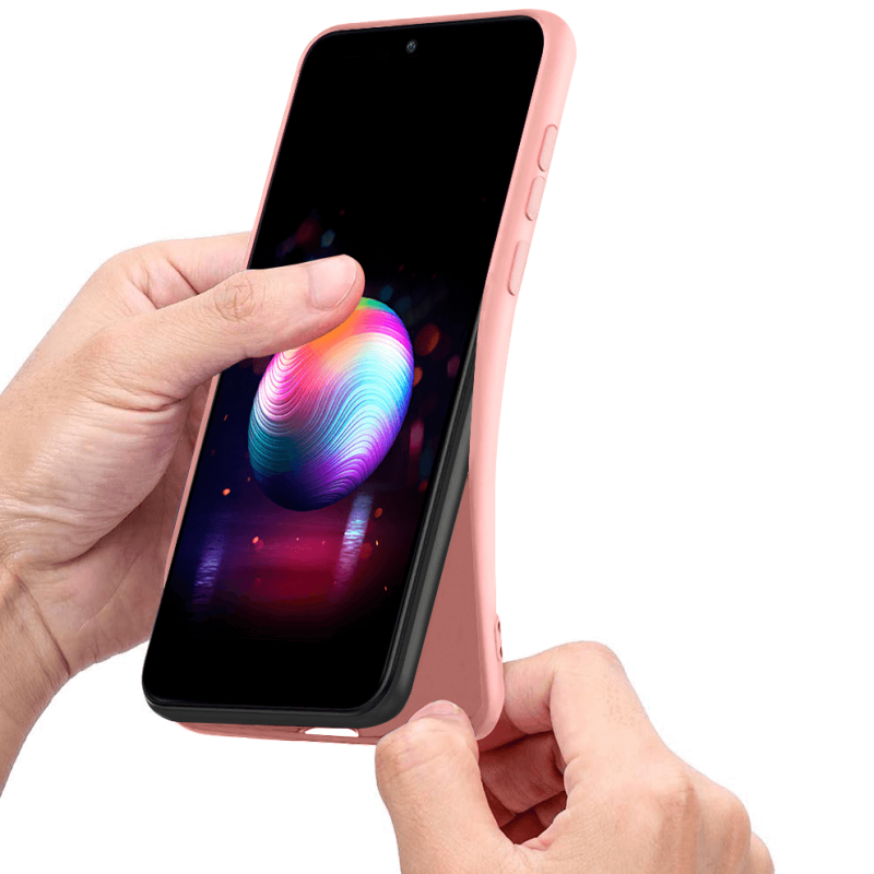 Etui silikonowe do Samsung Galaxy S22 Ultra z ochroną na aparat różowe nakładka na plecki