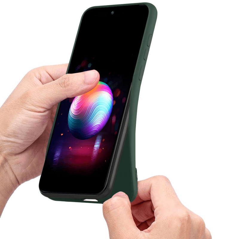 Etui silikonowe do Samsung Galaxy S22 Ultra z ochroną na aparat zielone nakładka na plecki
