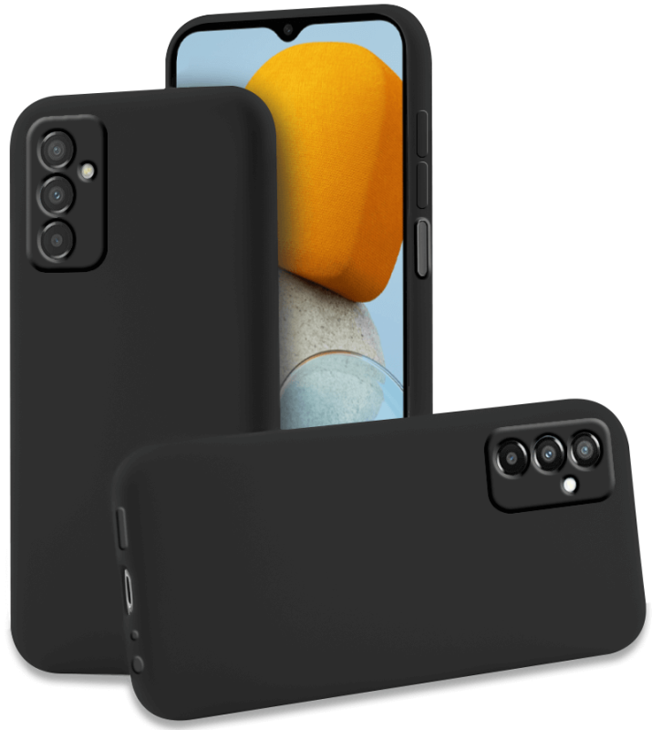 Etui matowe do Samsung Galaxy M23 5G czarne + szkło nakładka na plecki