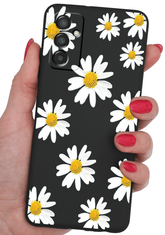 Etui malowane do Samsung Galaxy M23 5G wzór kwiatki + szkło nakładka na plecki