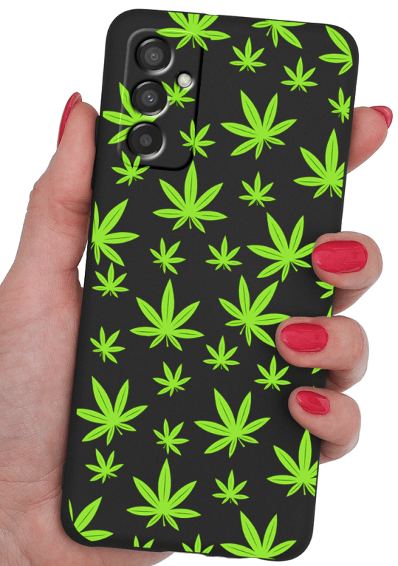 Etui malowane do Samsung Galaxy M23 5G wzór liście + szkło nakładka na plecki